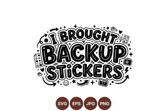 Backup Stickers Fun Typography: Playful Graphics & Illustrations for Real Crafting