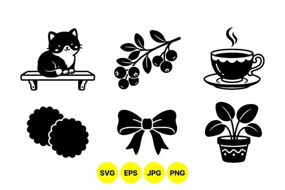 Cozy Home Icons Clipart Set: Graphics & Illustrations for Warm Branding