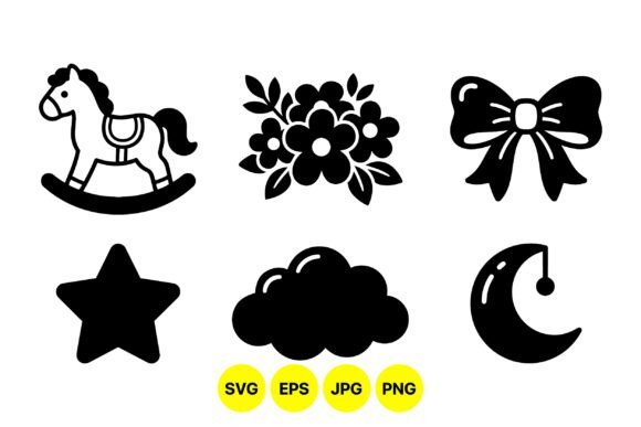 Cute Baby Icon Vector Pack: Graphics & Illustrations