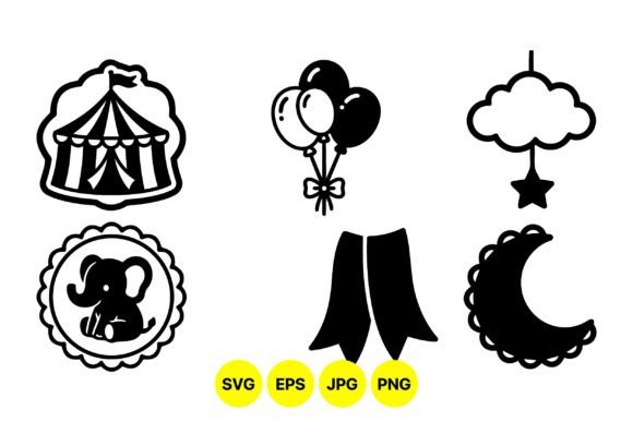 Cute Circus Baby Clipart Set: Graphics & Illustrations