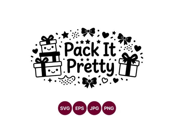 Cute Gift Packaging Clipart: Playful Graphics & Illustrations