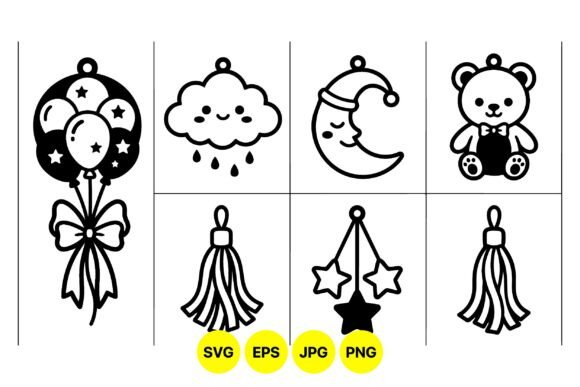 Cute Kids Party Vector Icons