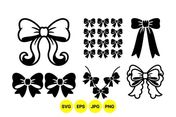Elegant Ribbon Bow Clipart Pack