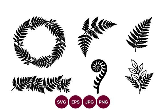 Fern Leaf Silhouettes Collection: Graphics & Illustrations
