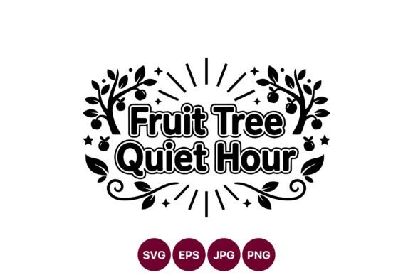 Fruit Tree Quiet Hour Black and White