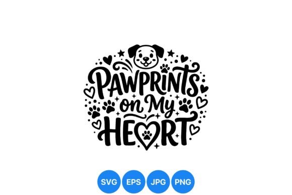 Pawprints on My Heart Graphics & Illustrations