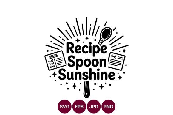 Recipe Spoon Sunshine Vector Design: Graphics & Illustrations
