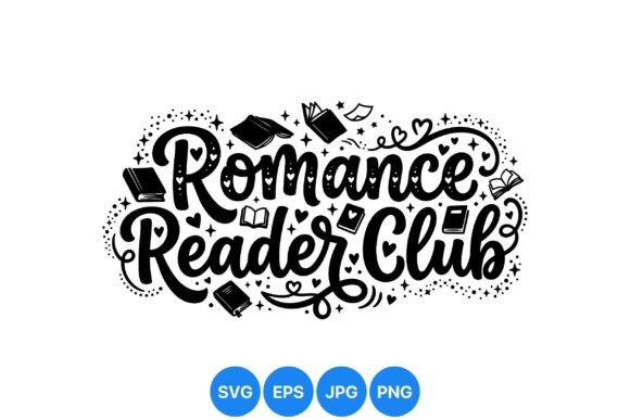 Romance Reader Club Design Art: Graphics & Illustrations