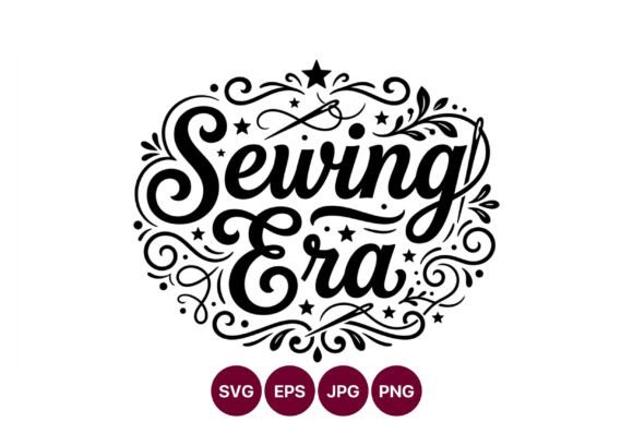 Sewing Era Script Lettering Graphics & Illustrations